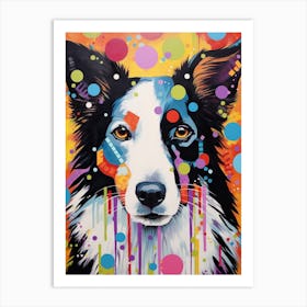 Border Collie Pop Art Inspired 3 Art Print