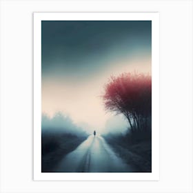 Foggy Road Art Print