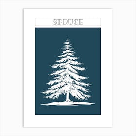 Spruce Tree Minimalistic Drawing 3 Poster Art Print