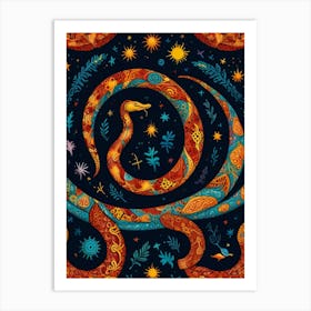 Snakes And Stars Art Print