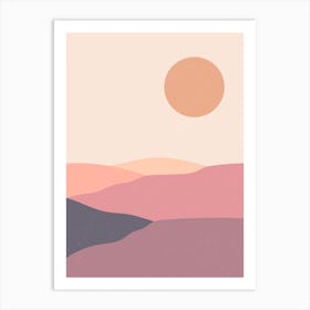 Sun And Desert Art Print