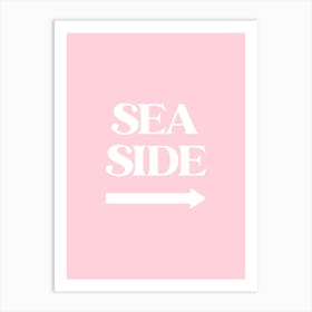Seaside - Pink Art Print