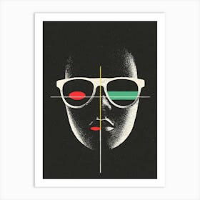 Portrait Of A Woman With Sunglasses 2 Art Print