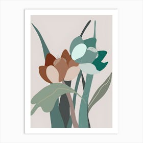 Abstract Flowers 2 Art Print