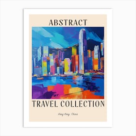 Abstract Travel Collection Poster Hong Kong China 3 Art Print