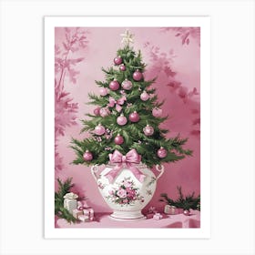 Pink Christmas Tree 1 Póster