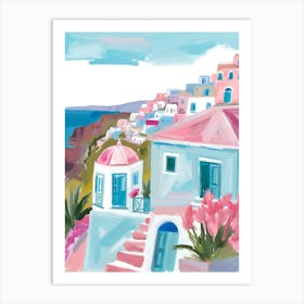 Santorini Print Poster 4 Art Print