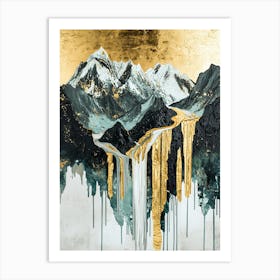 Sierra Madre Occidental Golden Peaks - Luxe Flow Art Print