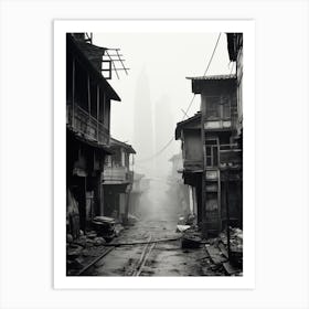 Chongqing, China, Black And White Old Photo 4 Art Print