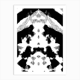 Abstract Black And White Pattern 16 Art Print