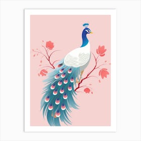 Minimalist Peacock 3 Illustration Art Print