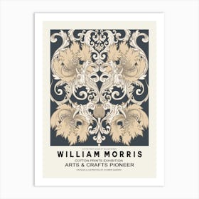 William Morris Beige Floral Poster 5 Art Print