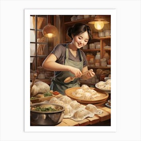 Dumpling Making Chinese New Year 19 Art Print