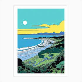 Minimal Design Style Of Byron Bay, Australia 3 Art Print