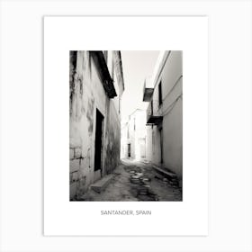 Poster Of Split, Croatia, Photography In Black And White 1 Art Print