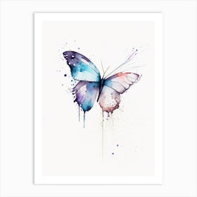 Butterfly Symbol Minimal Watercolour Art Print