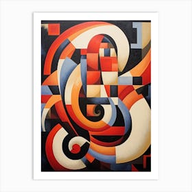 Snake Geometric Abstract 7 Art Print