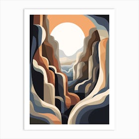 Canyon Abstract Minimalist 6 Art Print