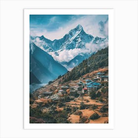 Everest Village Art Print