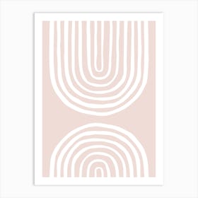 Baby Pink Rainbows Art Print