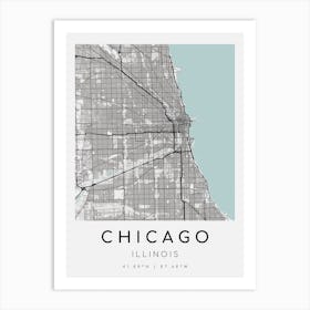 Chicago Map Print - Minimalist style Art Print