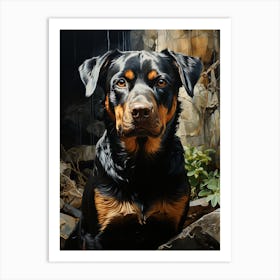 Majestic Rottweiler Art Print