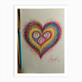 Rainbow Heart 2 Art Print