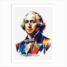 George Washington 01 Portrait WPAP Pop Art Art Print