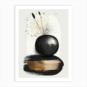 Black And Gold 36 Art Print