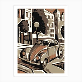 VW Beetle Abstract 3 Art Print