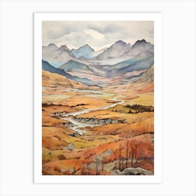 Autumn National Park Painting Jasper National Park Alberta Canada 3 Art Print