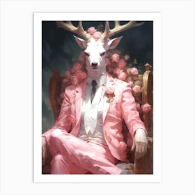 Deer In A Suit Art Print