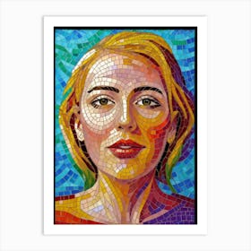 Mosaic Of A Woman Art Print