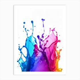 Colorful Paint Splash 1 Art Print