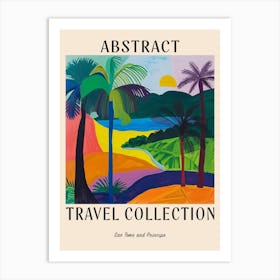 Abstract Travel Collection Poster Sao Tome And Principe 2 Art Print