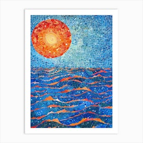 Sun Rising Over The Ocean 2 Art Print