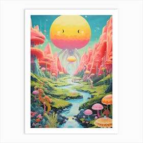 Psychedelic Sunshine Art Print