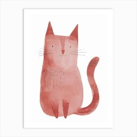 Chausie Cat Clipart Illustration 7 Art Print