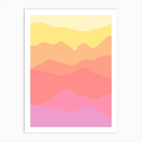 Pastel Mountains Art Print