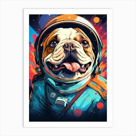 Bulldog Astronaut 3 Art Print