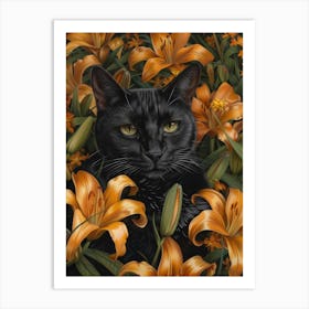 Lily Cat Art Print