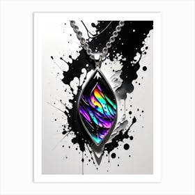 Rainbow Leaf Pendant Art Print