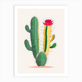 Parodia Cactus Minimal Line Drawing Art Print