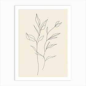 Single Line Drawing Art Print