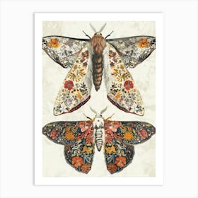 Vintage Butterflies William Morris Style 6 Art Print