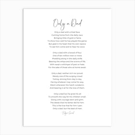 Only A Dad Poem By Edgar Guest Art Print