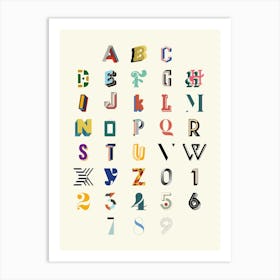 Alphabet Typography Art Print