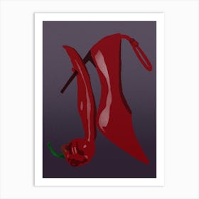 Red Shoes And Chili Peppers Art Print