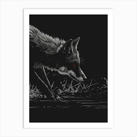 Wolf In The Dark Art Print