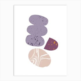 Pebbles And Marble Art Print